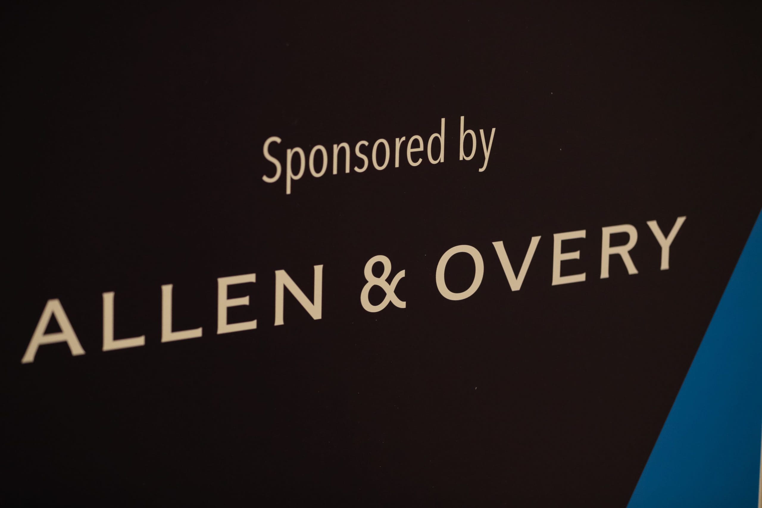 Allen and Overy sponsorship sign