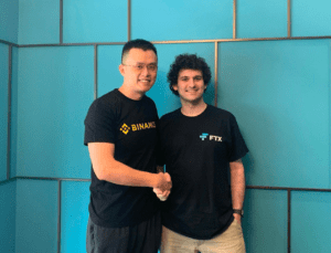 Changpeng Zhao of Binance (Left) and FTX CEO Sam Bankman-Fried.