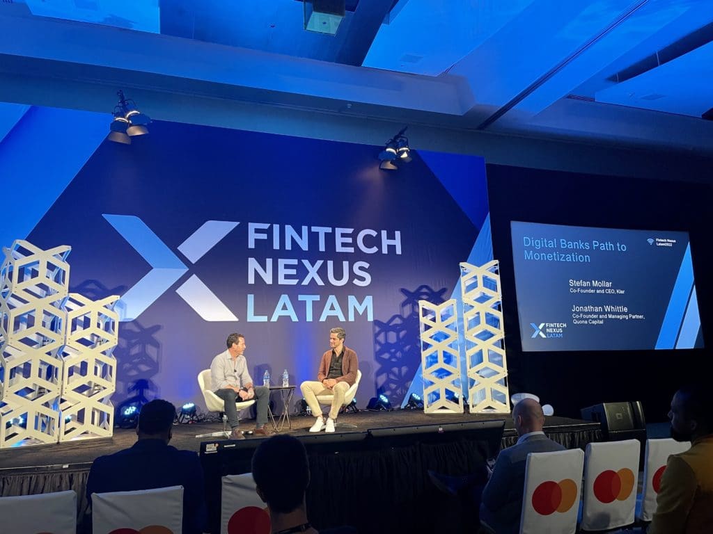 Jonathan Whittle of Quona Capital interviews Stefan Miller Alvarez from Klar, session is Digital banks’ path to monetization