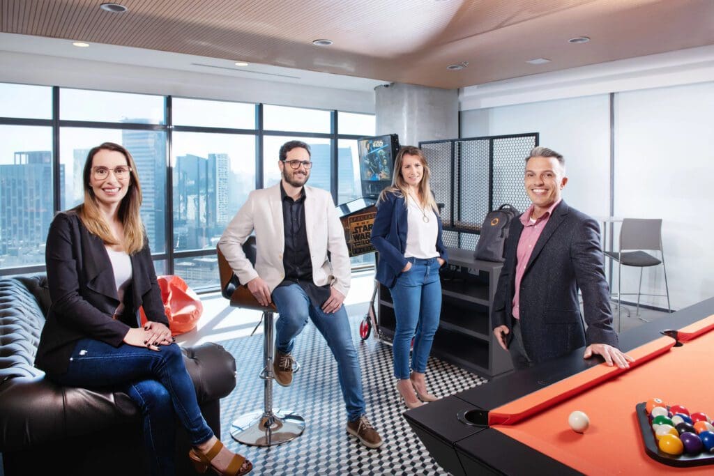 Co-founders of Pismo: Juliana Motta, Daniela Binatti, Marcelo Parise and Ricardo Josua.
